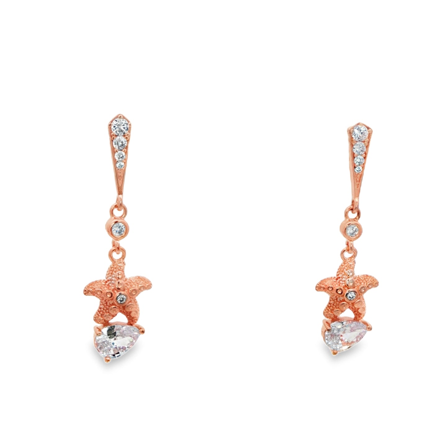 Ocean Star Drop Diamond Earrings