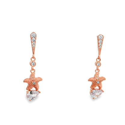 Ocean Star Drop Diamond Earrings