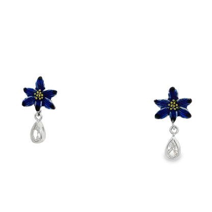 Midnight Bloom Drop Earrings
