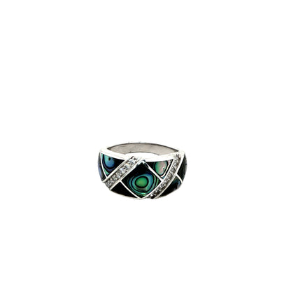 Peacock Aura Band Ring