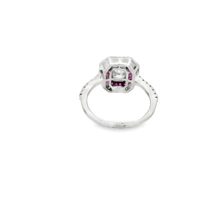 Ruby Radiance Halo Ring