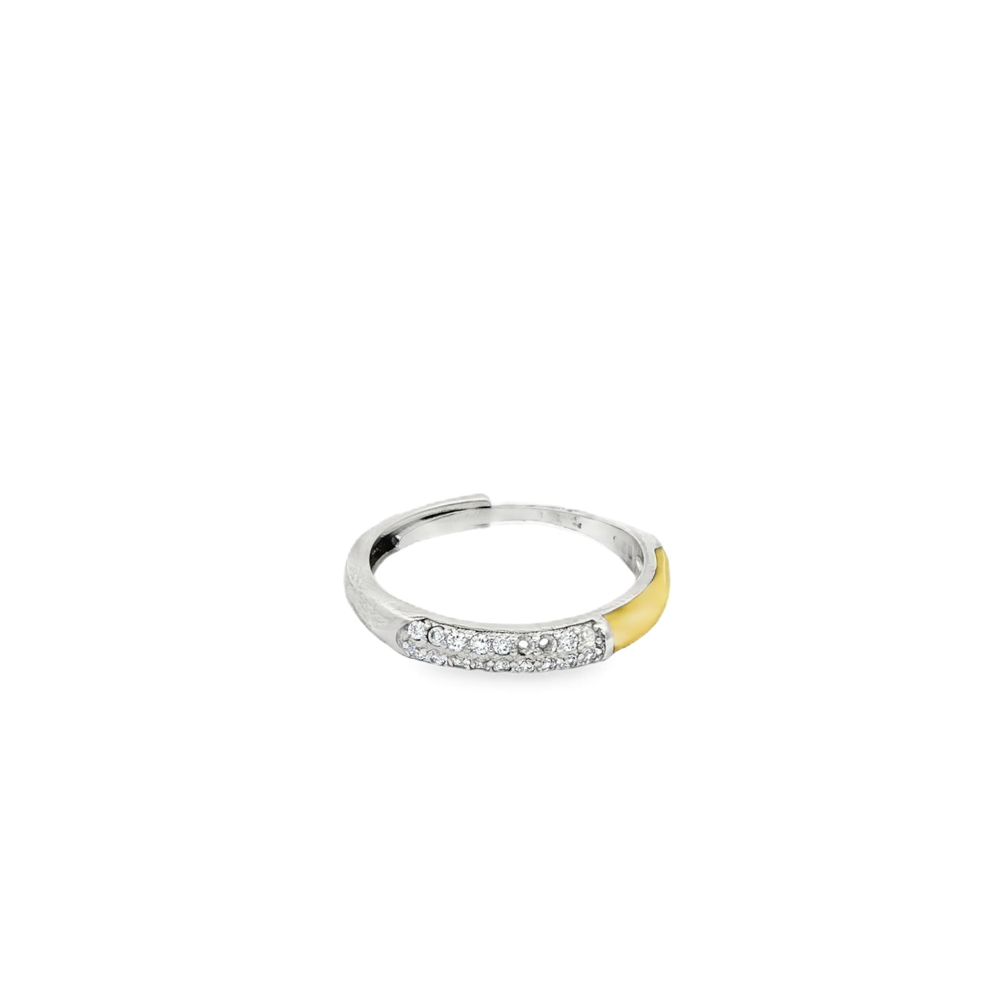 Golden Arc Diamond Ring