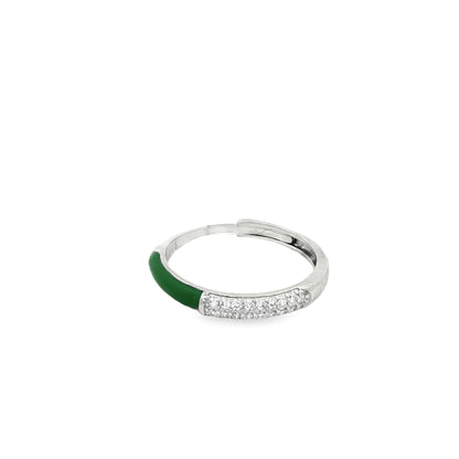 Emerald Curve Diamond Ring