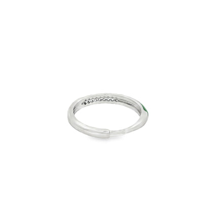 Emerald Curve Diamond Ring