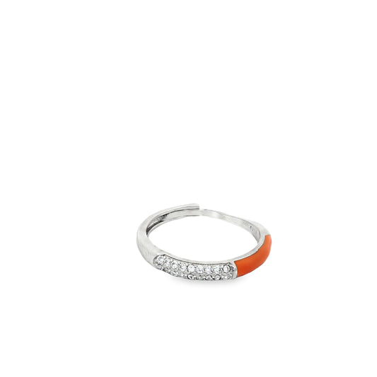 Coral Glow Open Band Ring