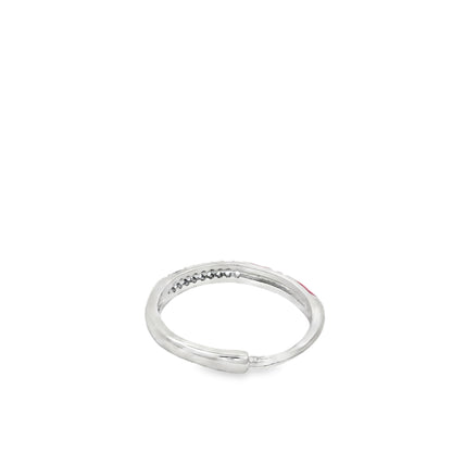 Crimson Edge Diamond Ring