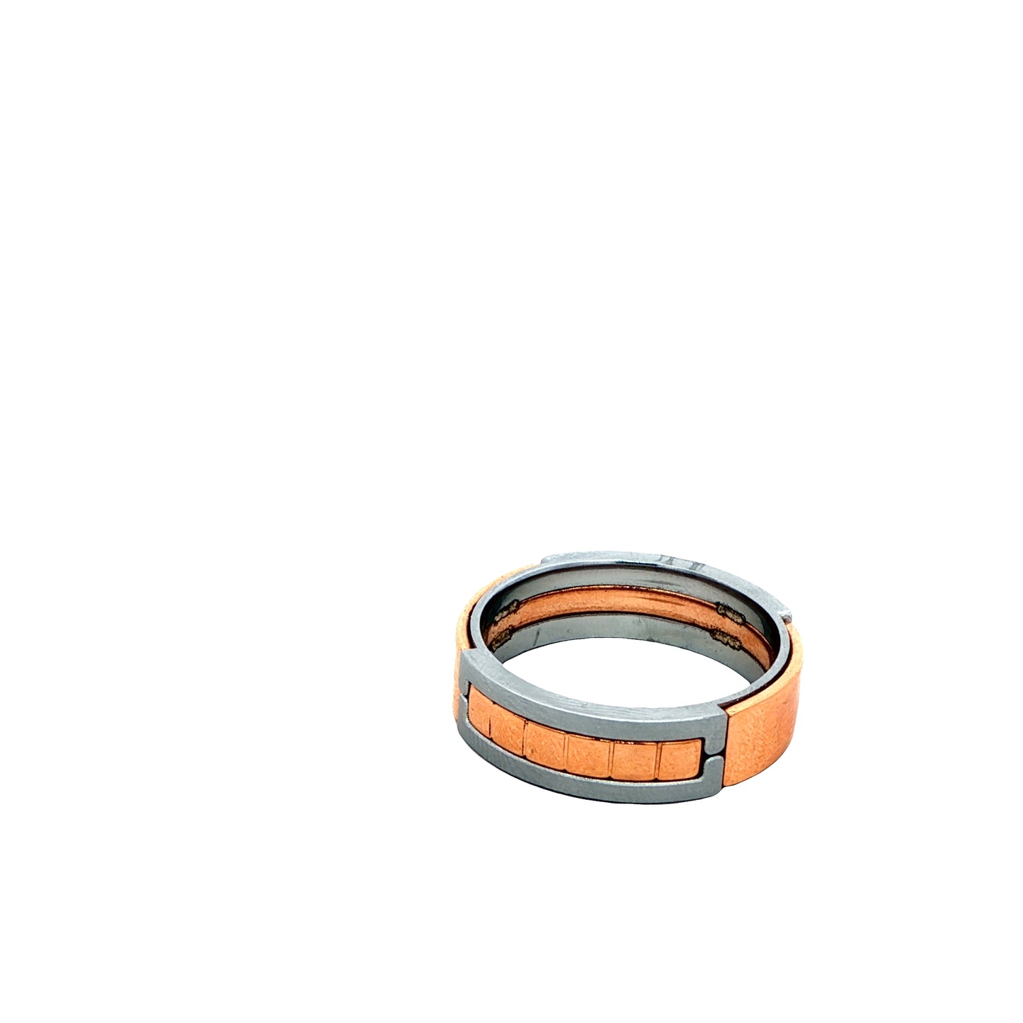 Dual-Tone Minimal Panel Ring