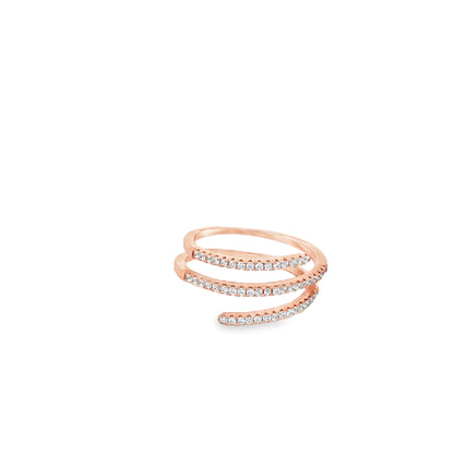 Rose Spiral Diamond Ring