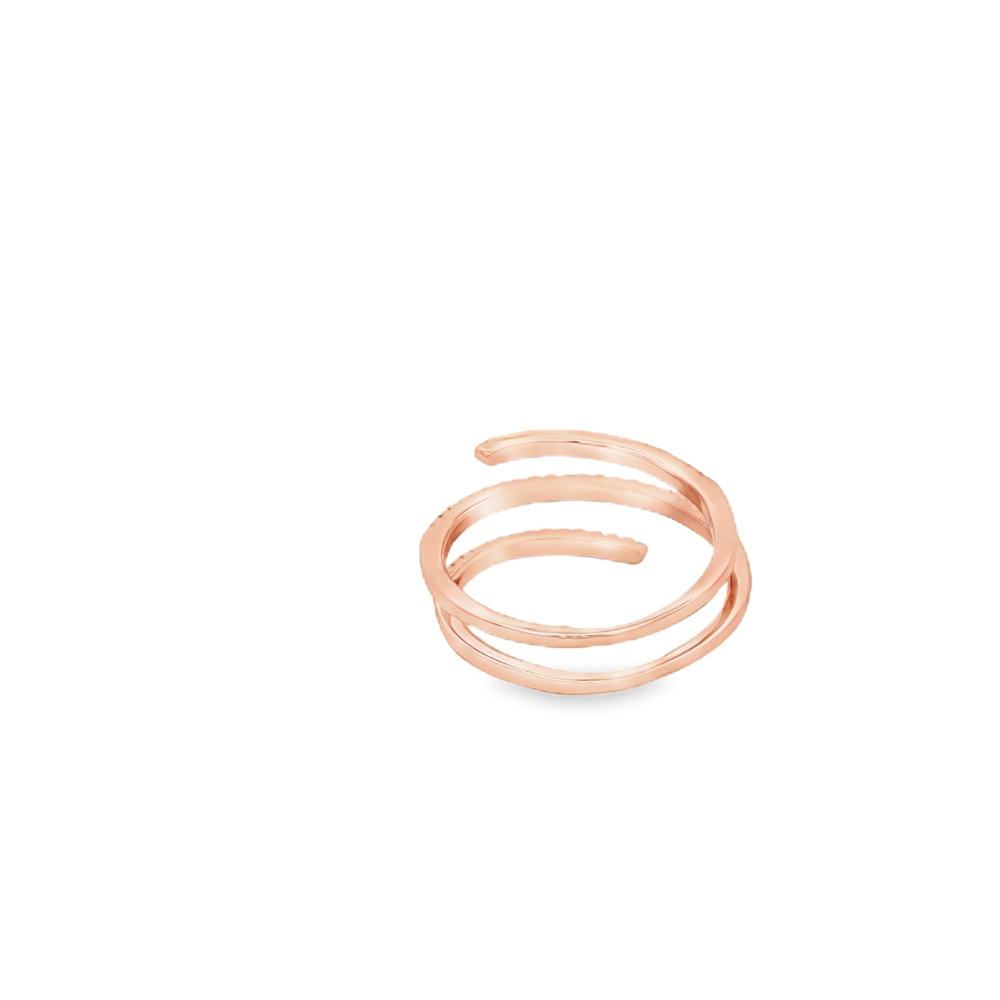Rose Spiral Diamond Ring
