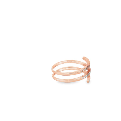 Rose Spiral Diamond Ring