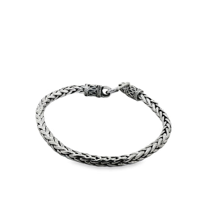 Classic Braided Silver Men’s Bracelet