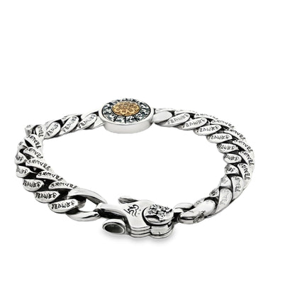 Heritage Coin Engraved Chain Bracelet