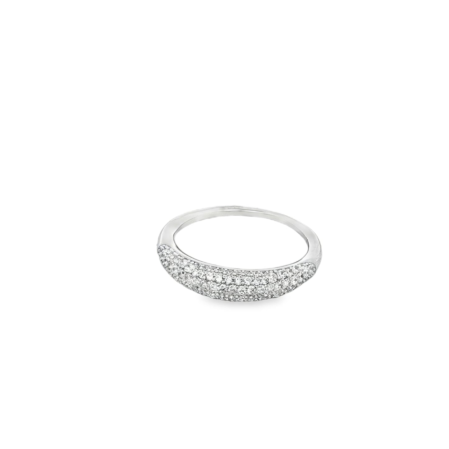 Luminous Pavé Curve Ring