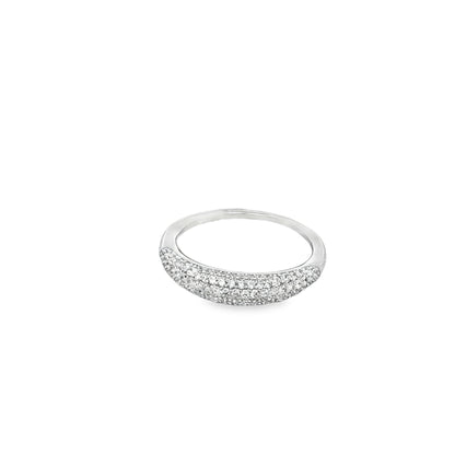 Luminous Pavé Curve Ring