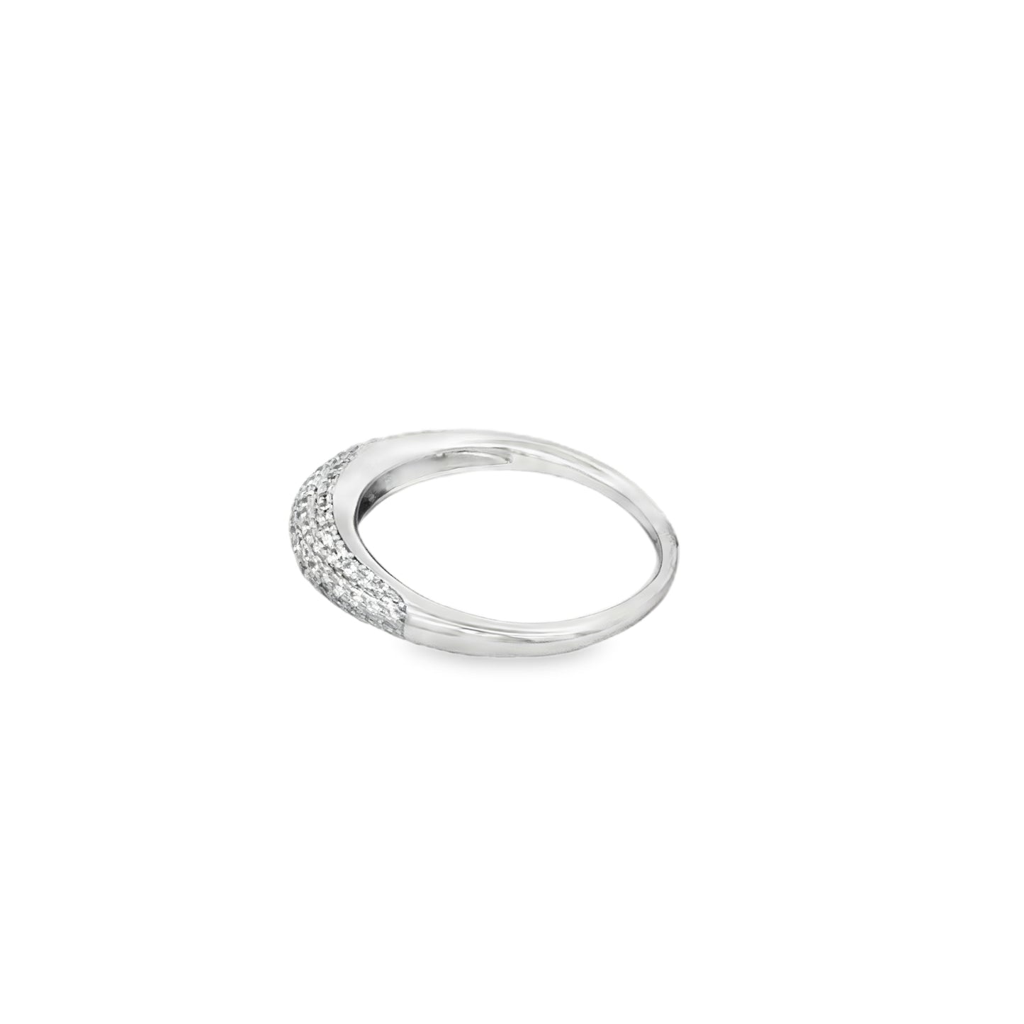Luminous Pavé Curve Ring