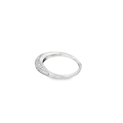 Luminous Pavé Curve Ring