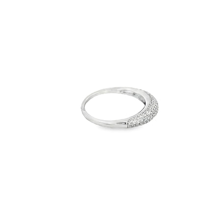 Luminous Pavé Curve Ring