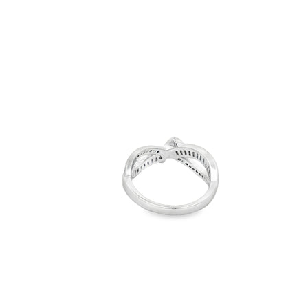 Crisscross Baguette Diamond Ring