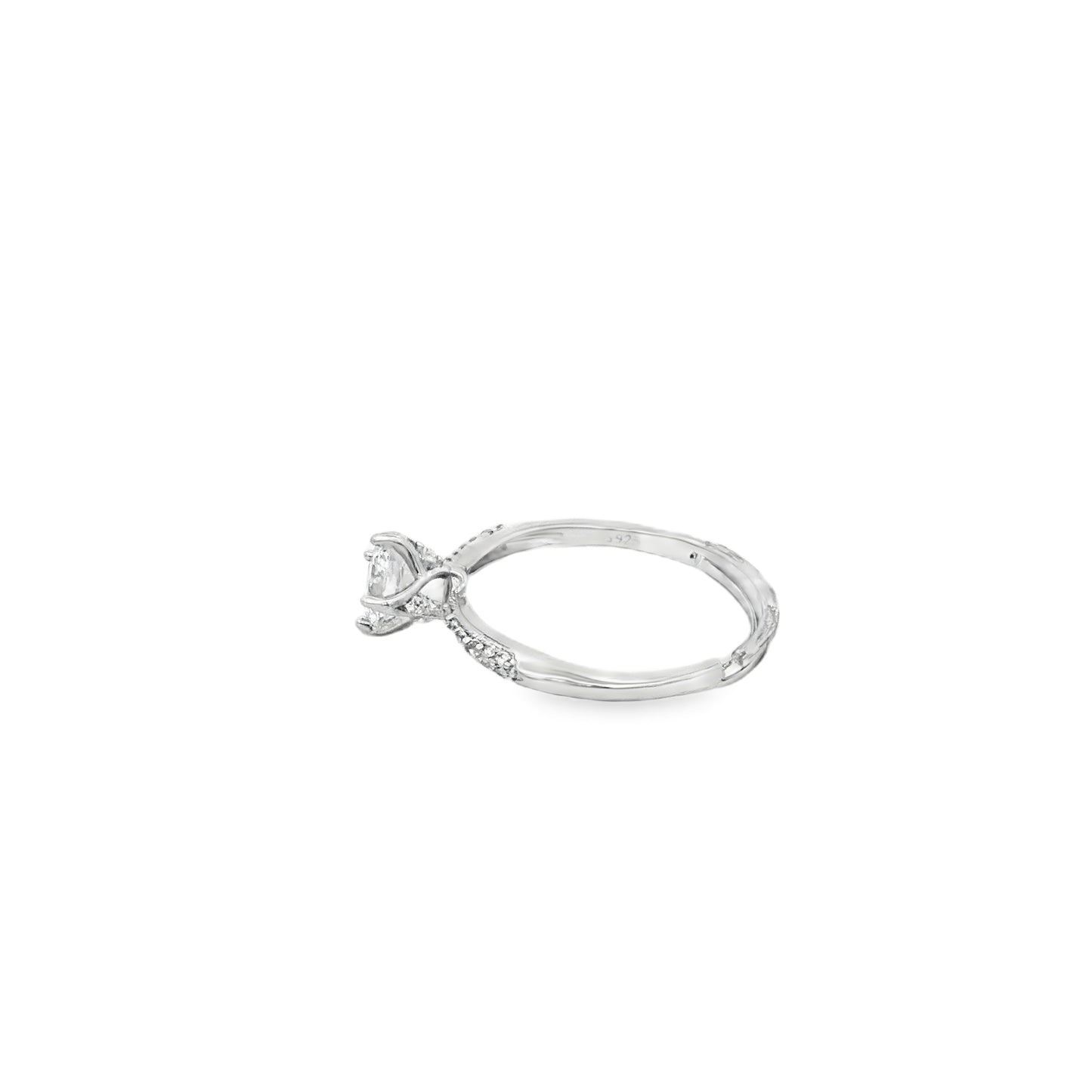 Classic Solitaire Spark Ring