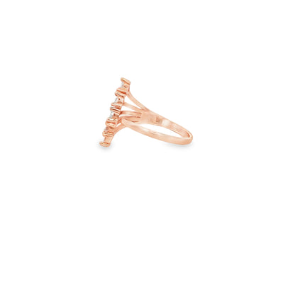 Radiant Pear Cascade Ring