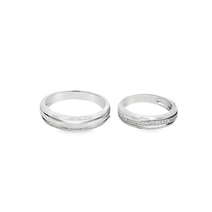 Silver Harmony Couple Bands