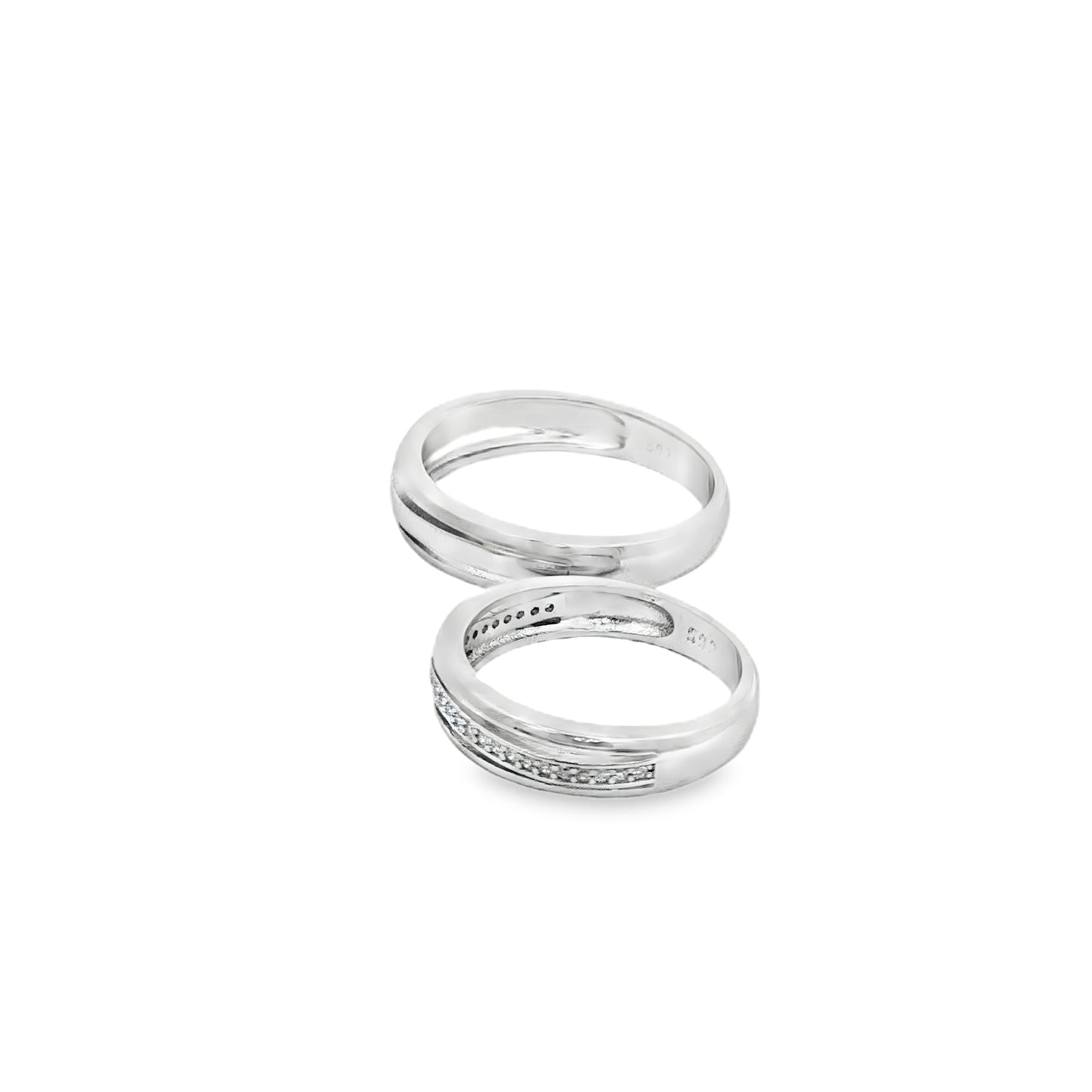 Silver Harmony Couple Bands