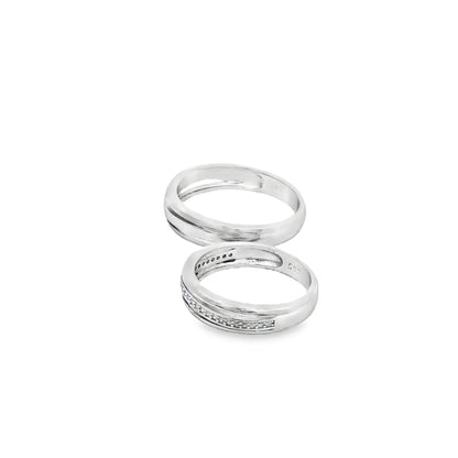 Silver Harmony Couple Bands