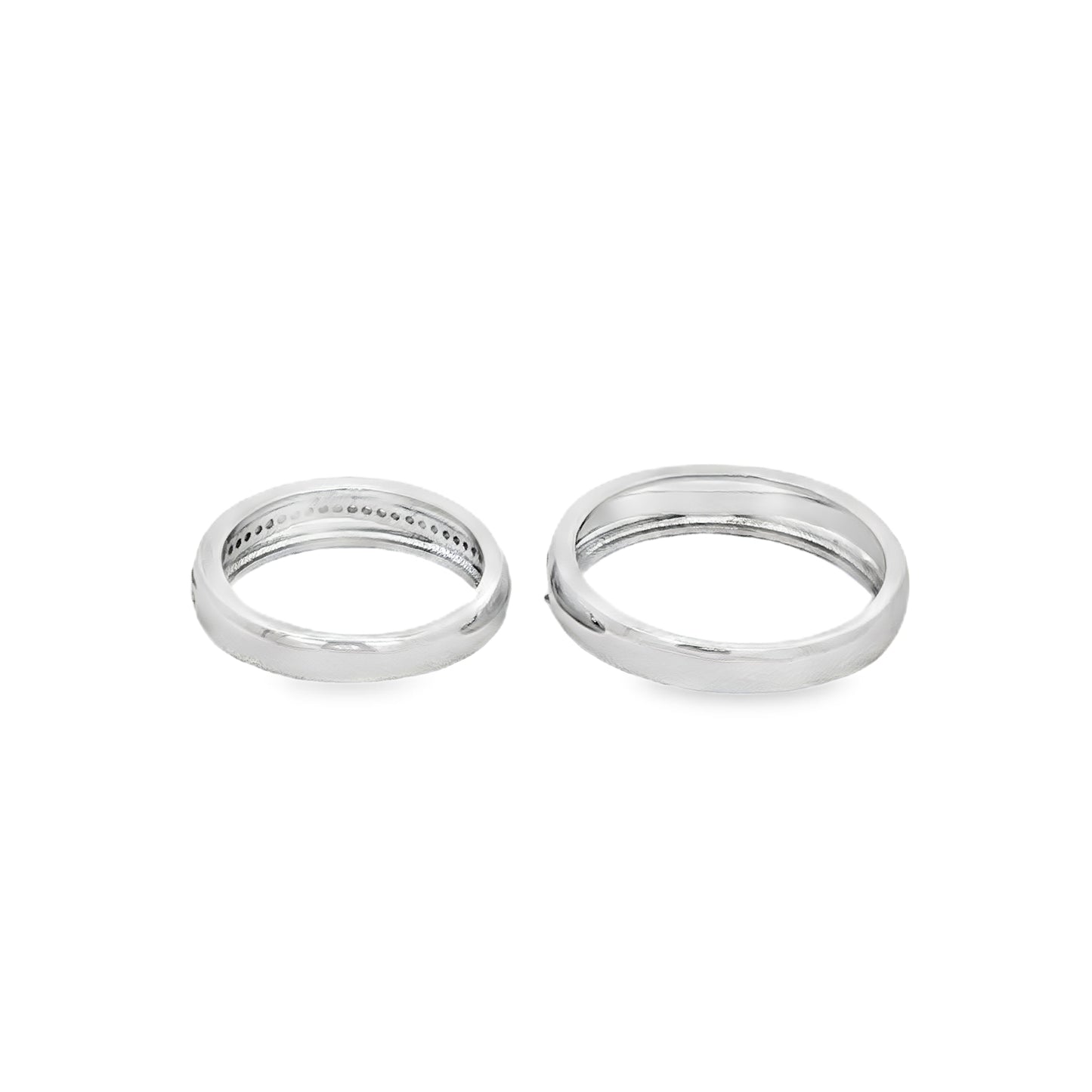 Silver Harmony Couple Bands