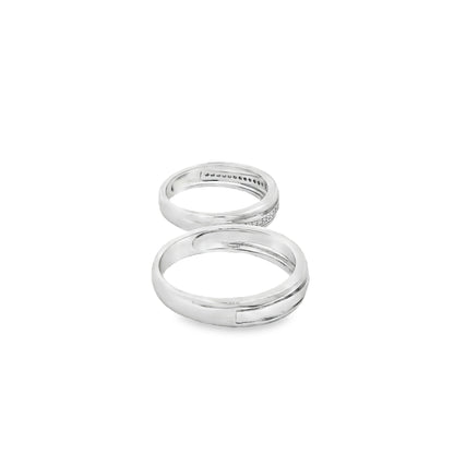 Silver Harmony Couple Bands