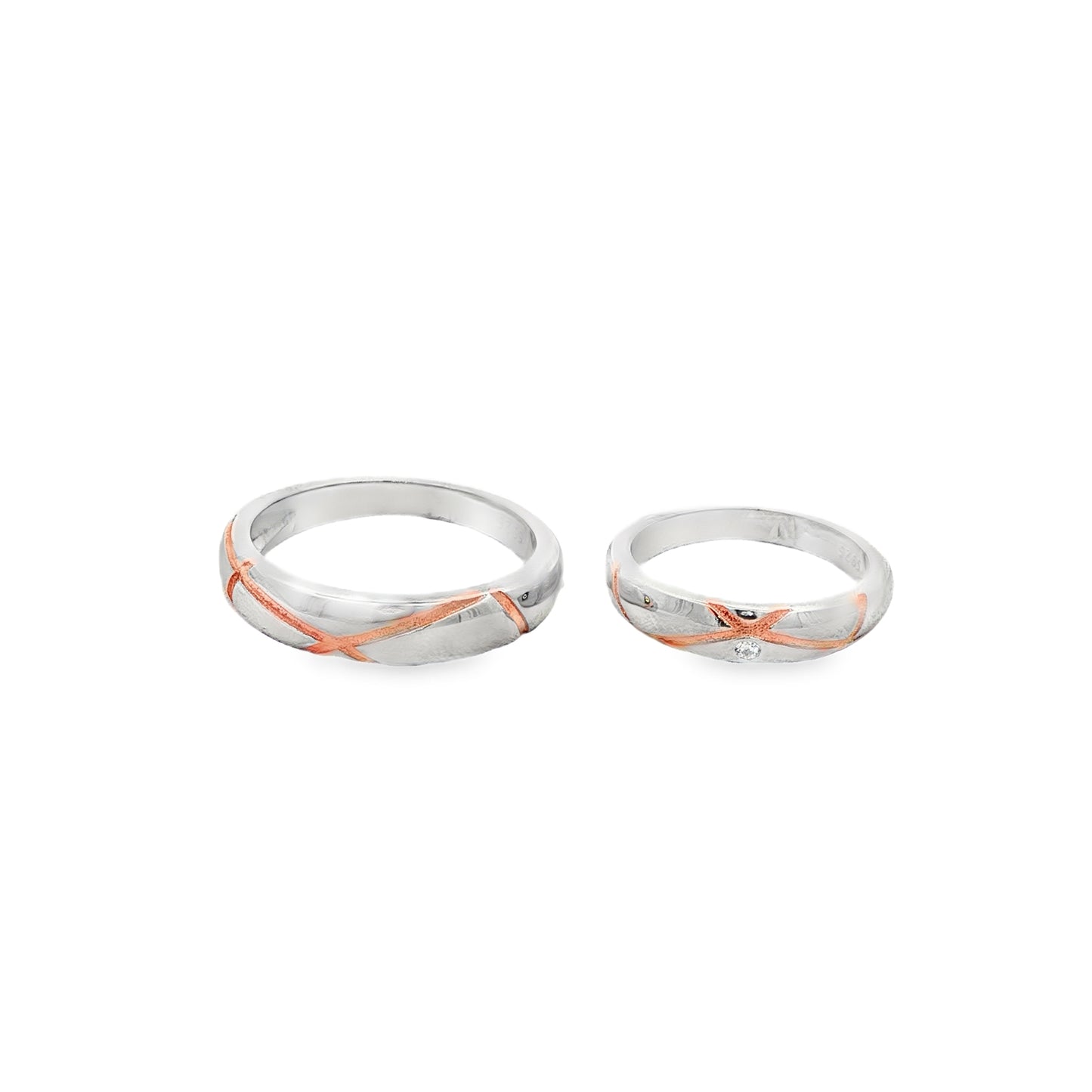 Eternal Crossline Couple Bands