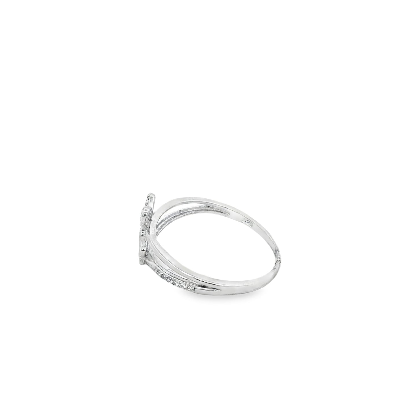 Butterfly Charm Split Band Ring