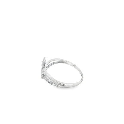 Butterfly Charm Split Band Ring