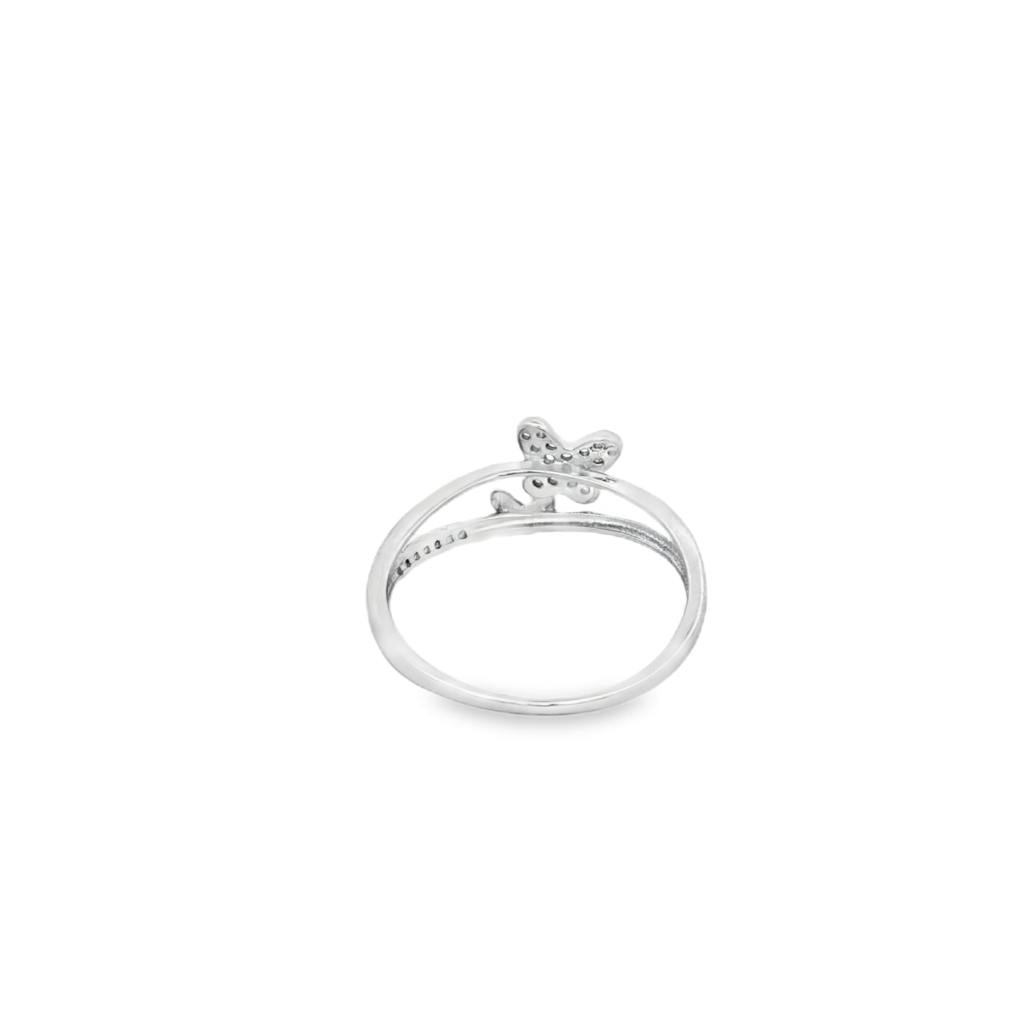 Butterfly Charm Split Band Ring