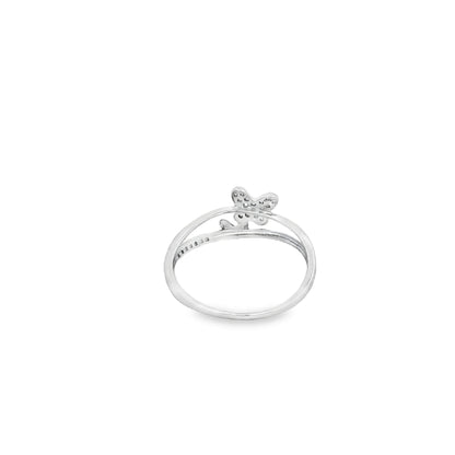 Butterfly Charm Split Band Ring