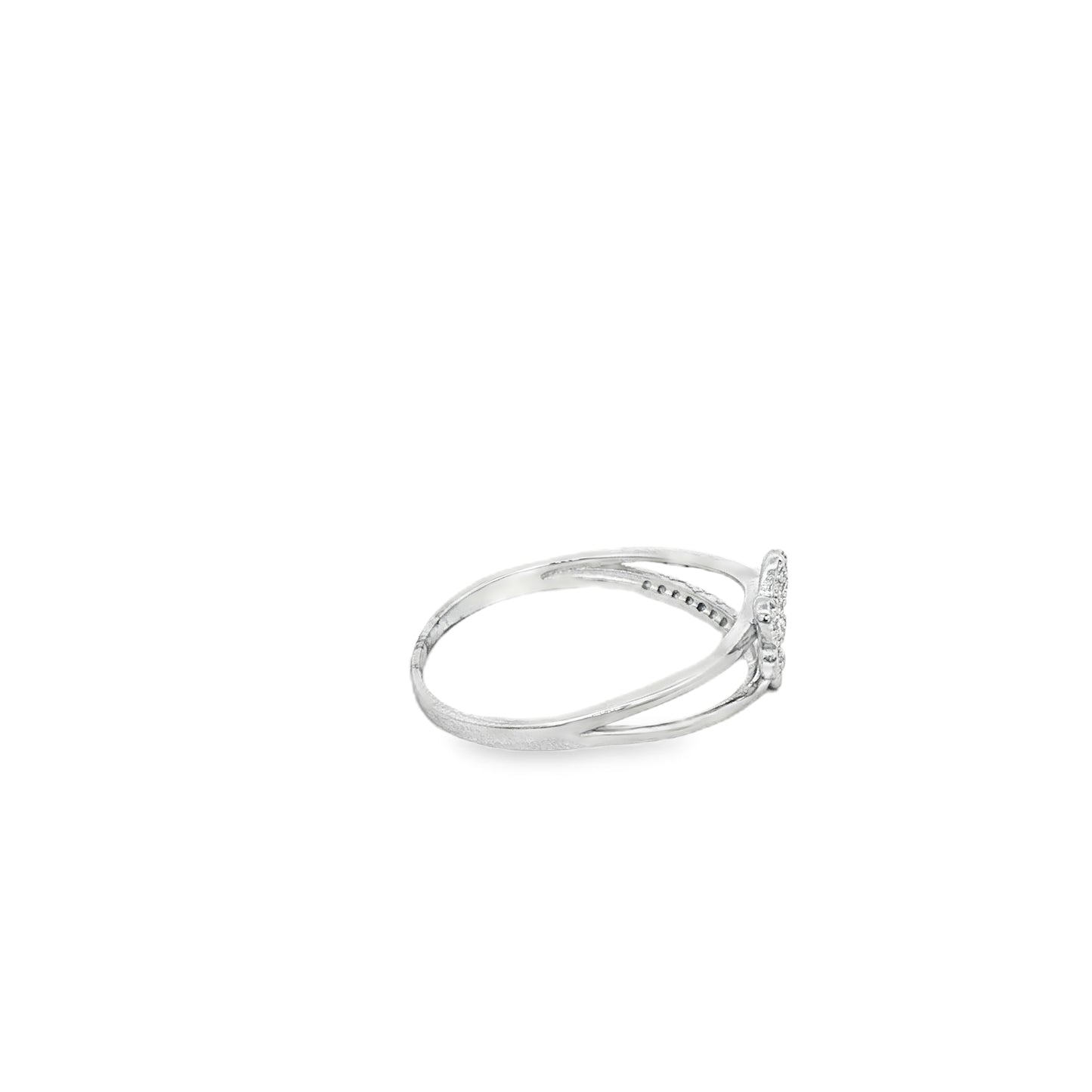 Butterfly Charm Split Band Ring