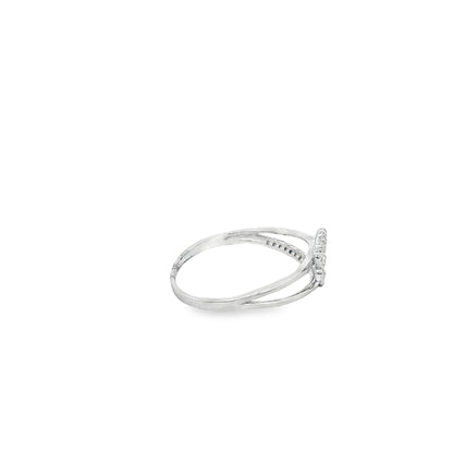 Butterfly Charm Split Band Ring