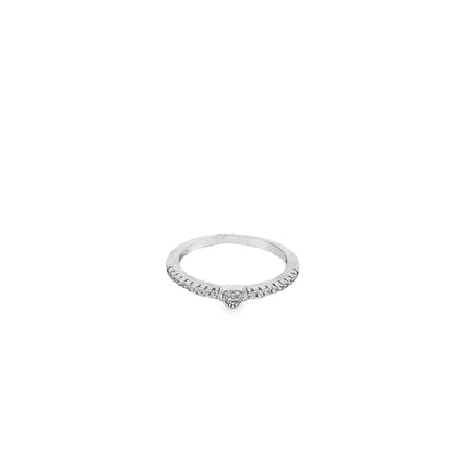 Tiny Heart Pavé Ring