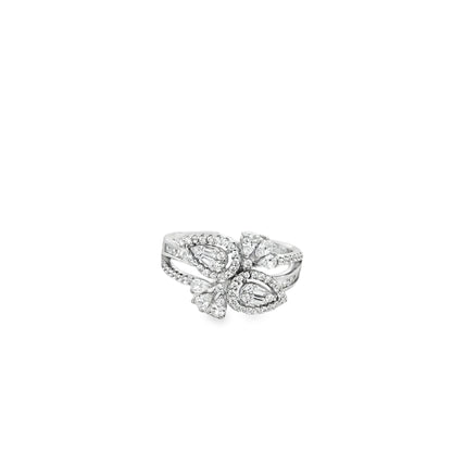 Floral Pear Cut Statement Ring