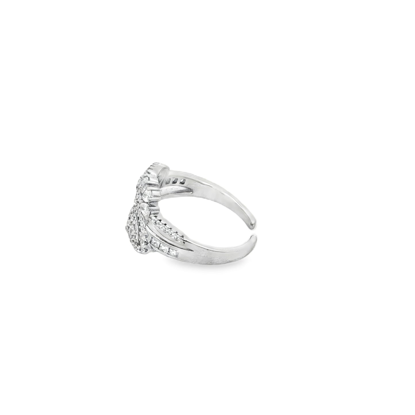 Floral Pear Cut Statement Ring