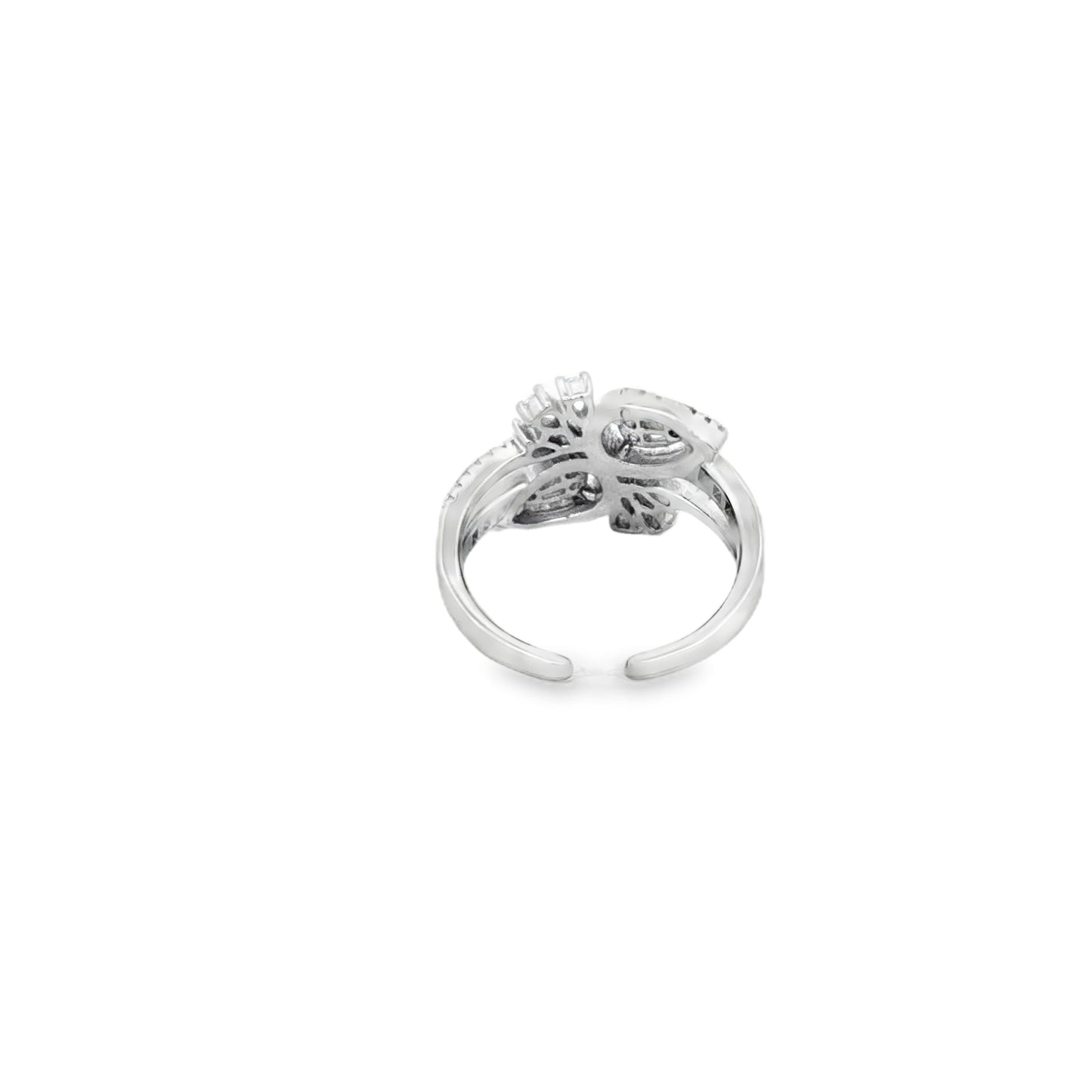 Floral Pear Cut Statement Ring