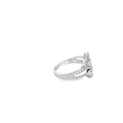 Floral Pear Cut Statement Ring
