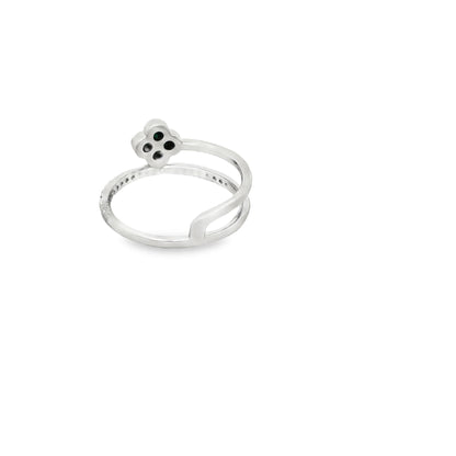 Emerald Clover Charm Ring
