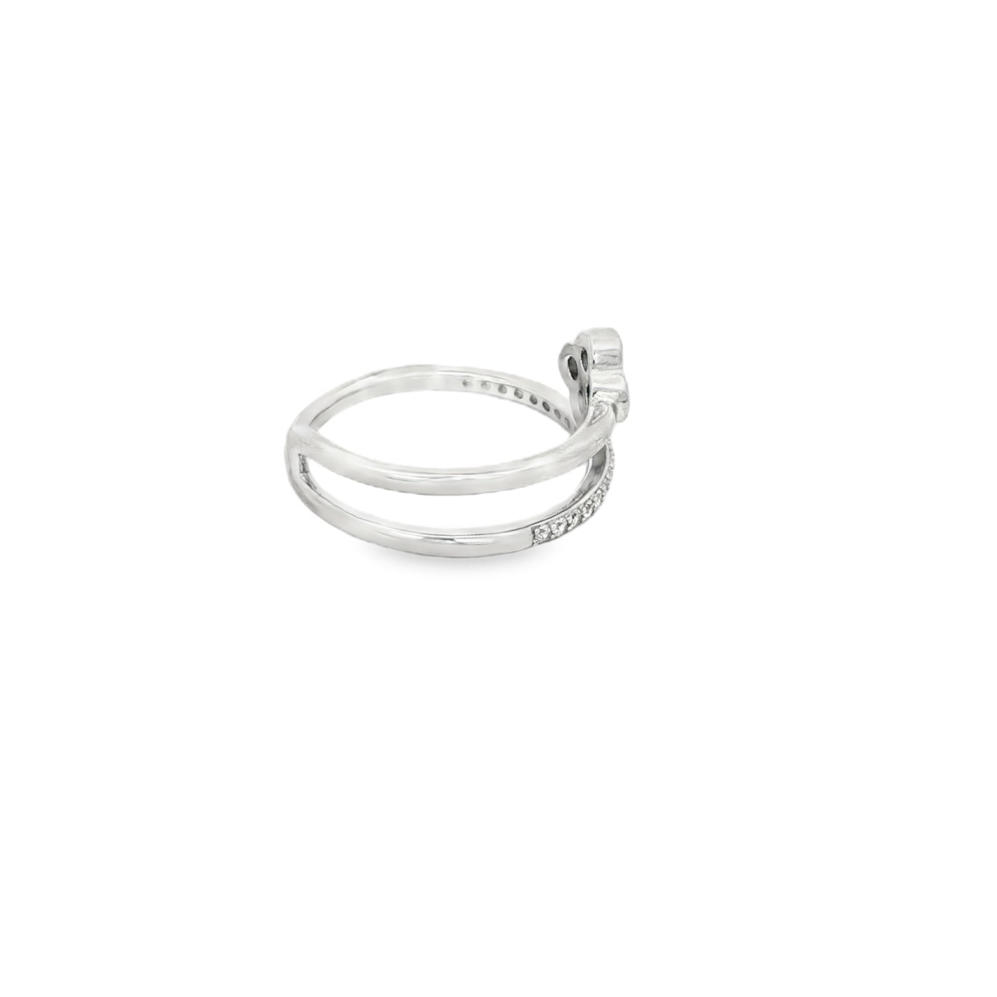 Emerald Clover Charm Ring