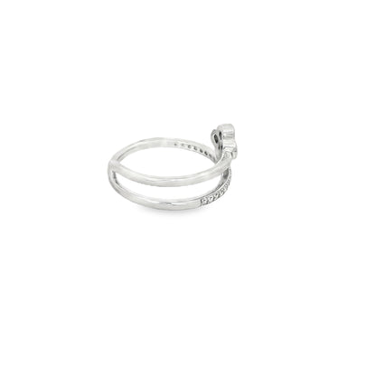 Emerald Clover Charm Ring