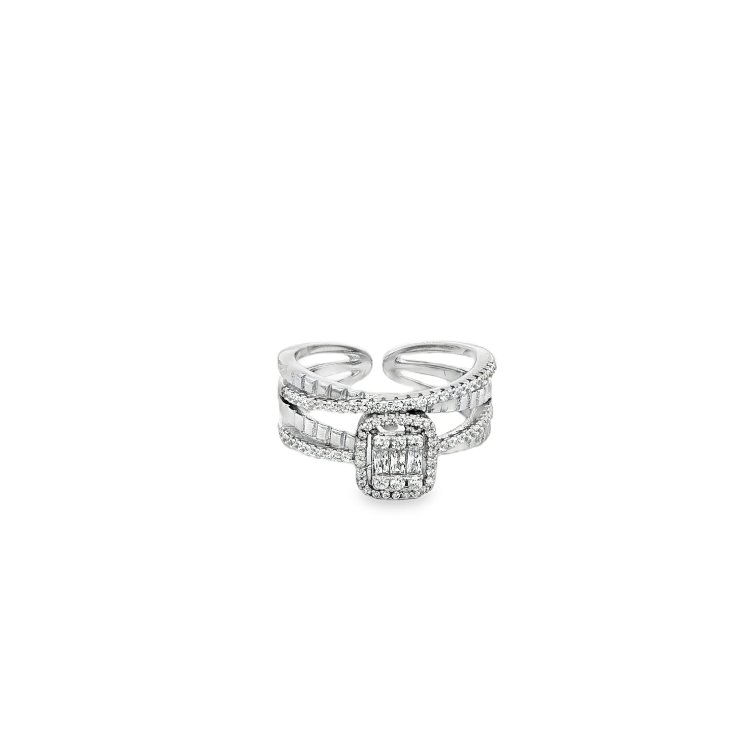 Radiant Halo Layered Ring
