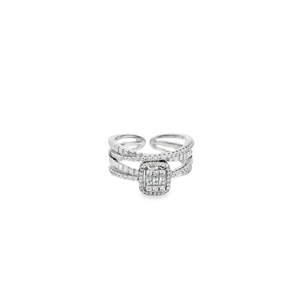 Radiant Halo Layered Ring