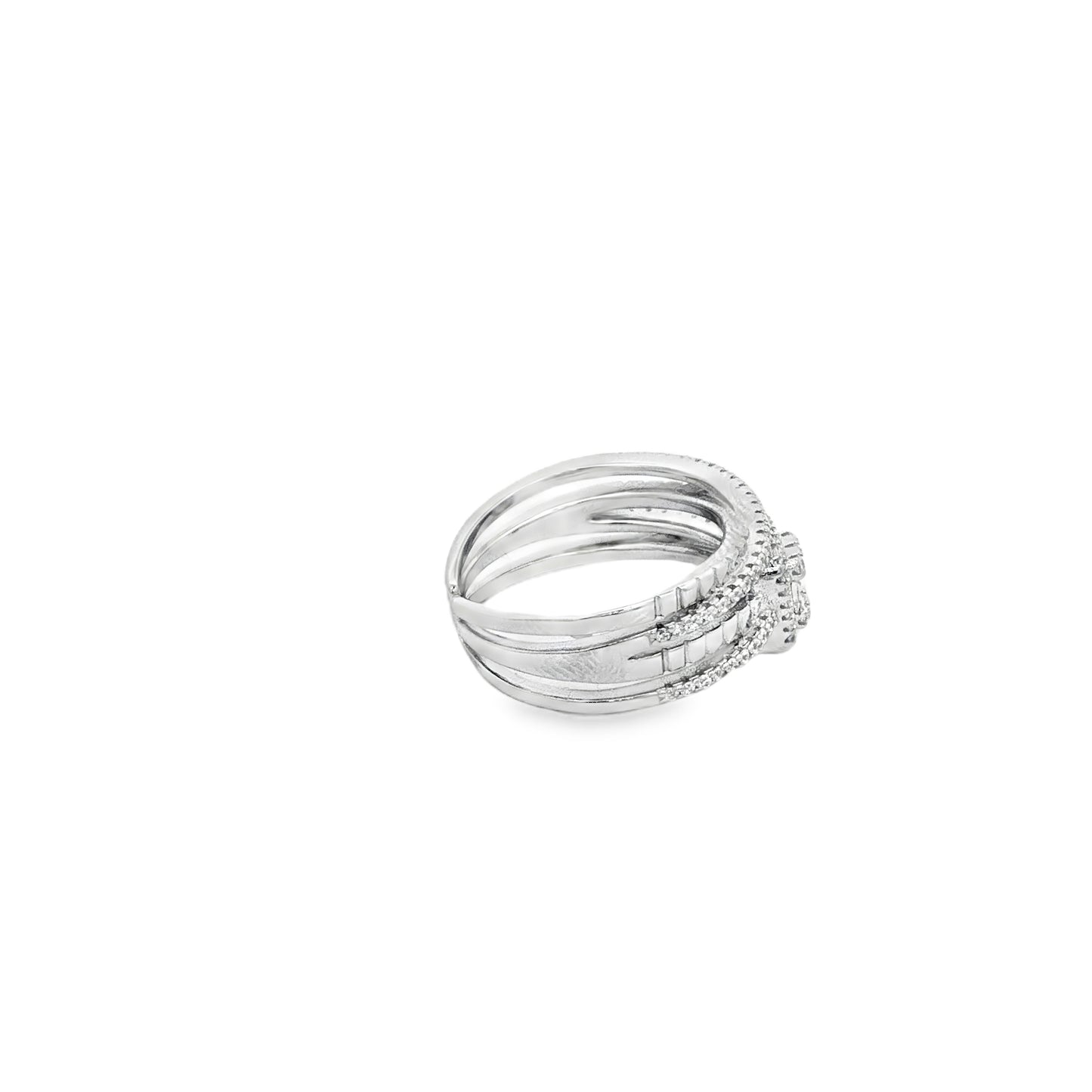 Radiant Halo Layered Ring