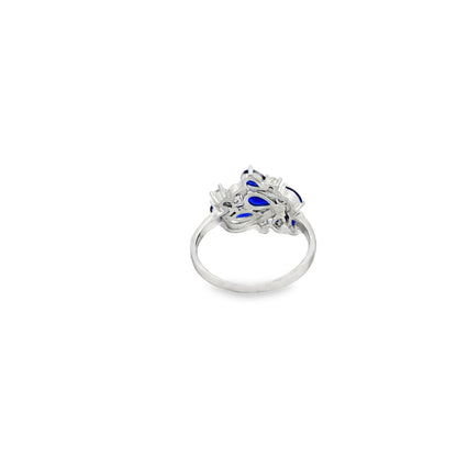Royal Sapphire Floral Ring