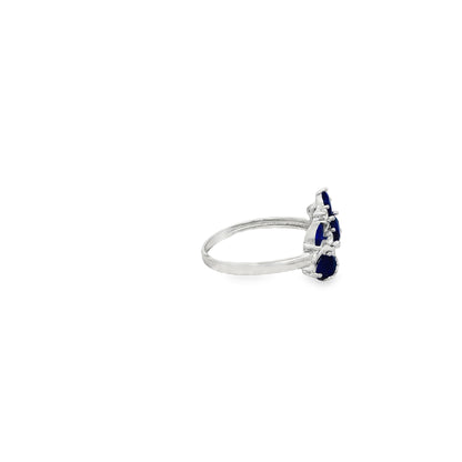 Royal Sapphire Floral Ring