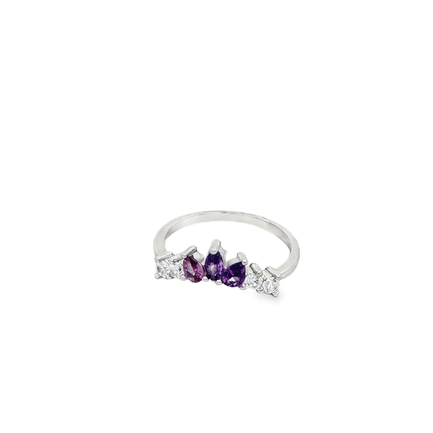 Amethyst Grace Trio Ring